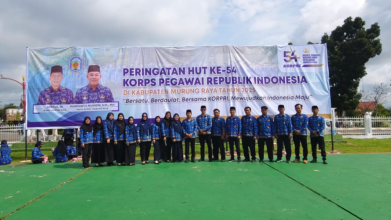 Foto Upacara HUT KORPRI Ke-54 Tahun di Kabupaten Murung Raya