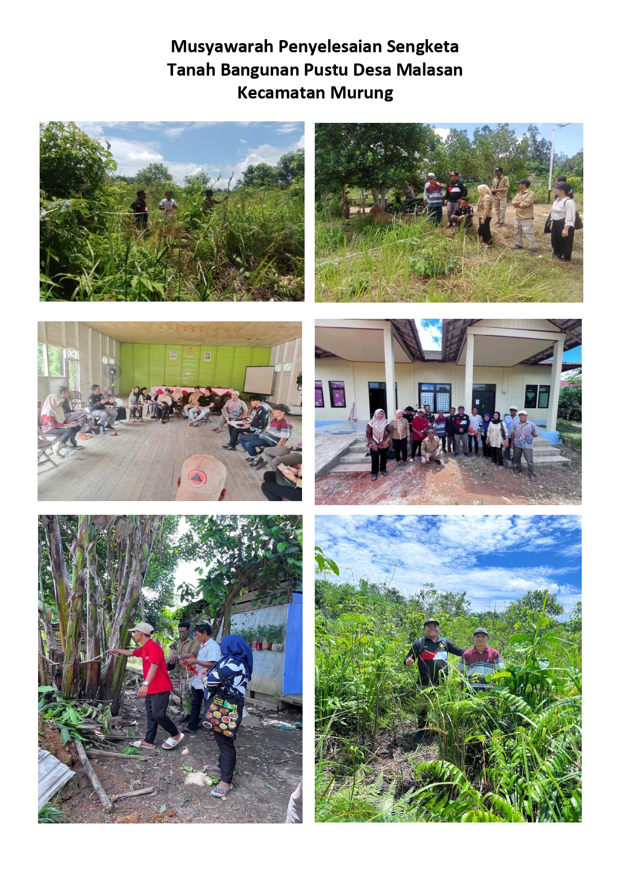 Foto Penyelesaian Sengketa Tanah Bangunan Puskesmas Pembantu (Pustu) Desa Malasan